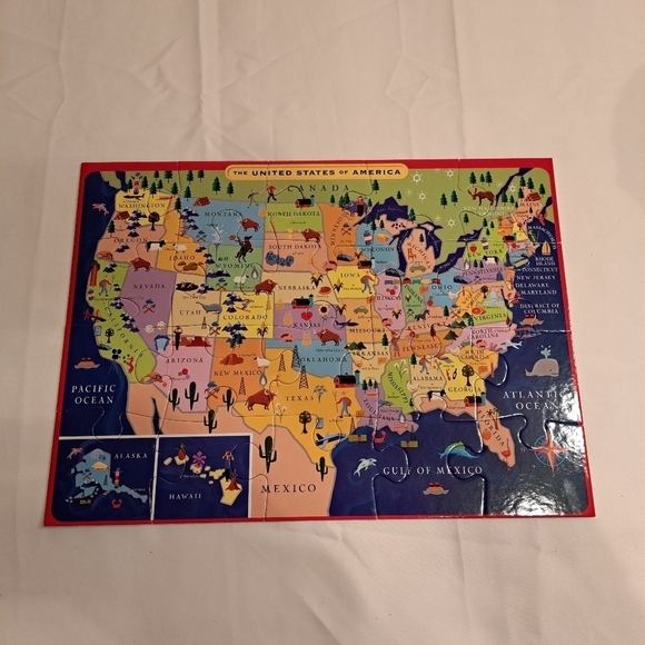 US Map puzzle 20 big pieces euc - Picture 5 of 5